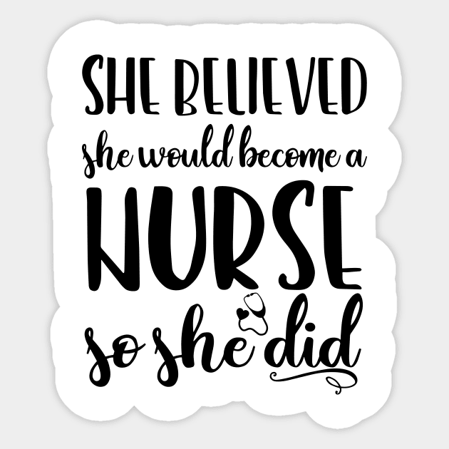 Funny Nursing Student Nurse Gift Idea Sticker by EmergentGear